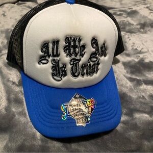 Twnty Two SnapBack Blue White Black Silver Hat NWT